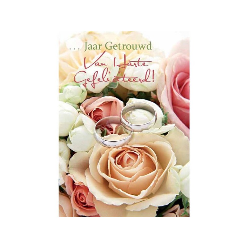 Wenskaarten .... getrouwd pakje a 10 stuks met envelop