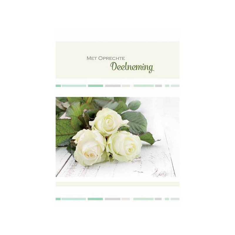 Cartes de vœux avec sincères condoléances paquet de 10 pièces avec enveloppe