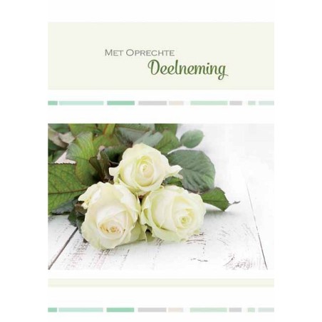 Cartes de vœux avec sincères condoléances paquet de 10 pièces avec enveloppe