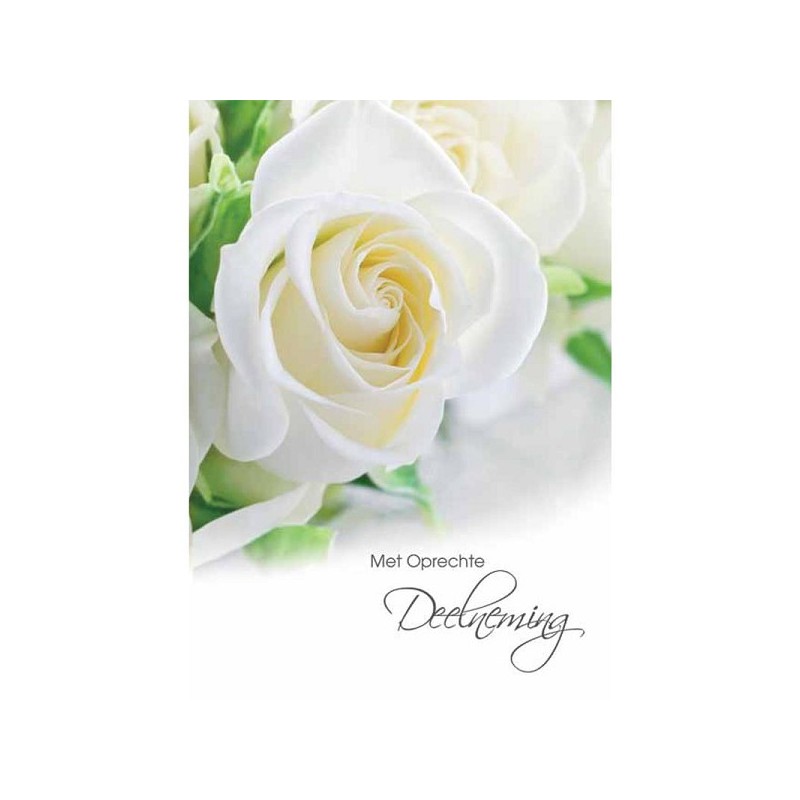 Wenskaarten met Oprechte Deelneming pakje a 10 stuks met envelop