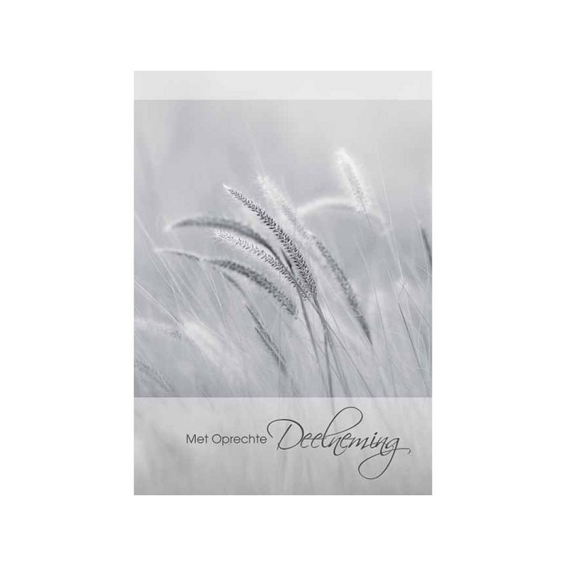 Wenskaarten met Oprechte Deelneming pakje a 10 stuks met envelop