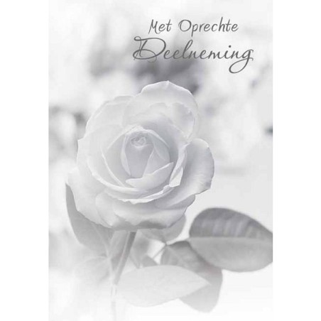 Wenskaarten met Oprechte Deelneming pakje a 10 stuks met envelop