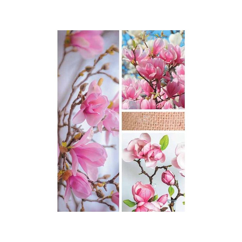 Wenskaarten blanco bloem pakje a 10 stuks met envelop