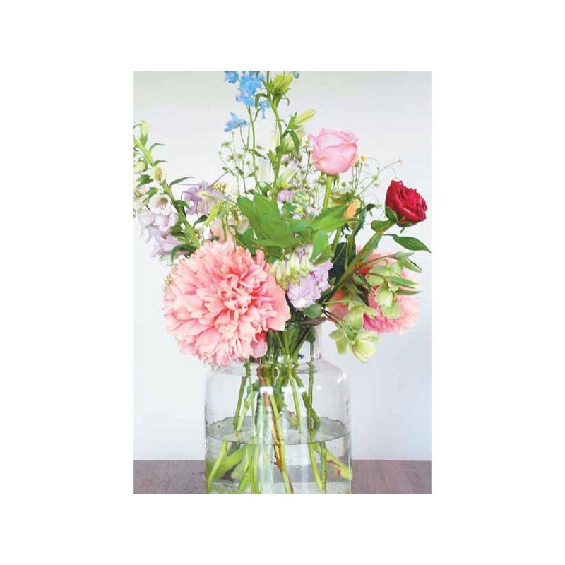 Cartes de voeux paquet de fleurs vierges de 10 pièces avec enveloppe