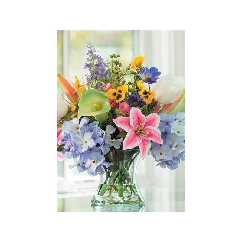 Cartes de voeux paquet de fleurs vierges de 10 pièces avec enveloppe