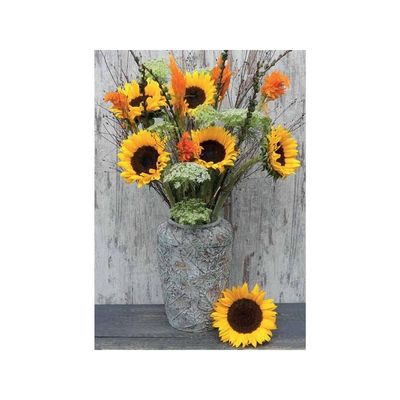 Cartes de voeux paquet de fleurs vierges de 10 pièces avec enveloppe