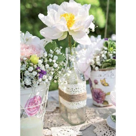 Cartes de voeux paquet de fleurs vierges de 10 pièces avec enveloppe