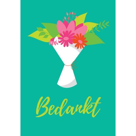 Wenskaarten bedankt pakje a 10 stuks met envelop