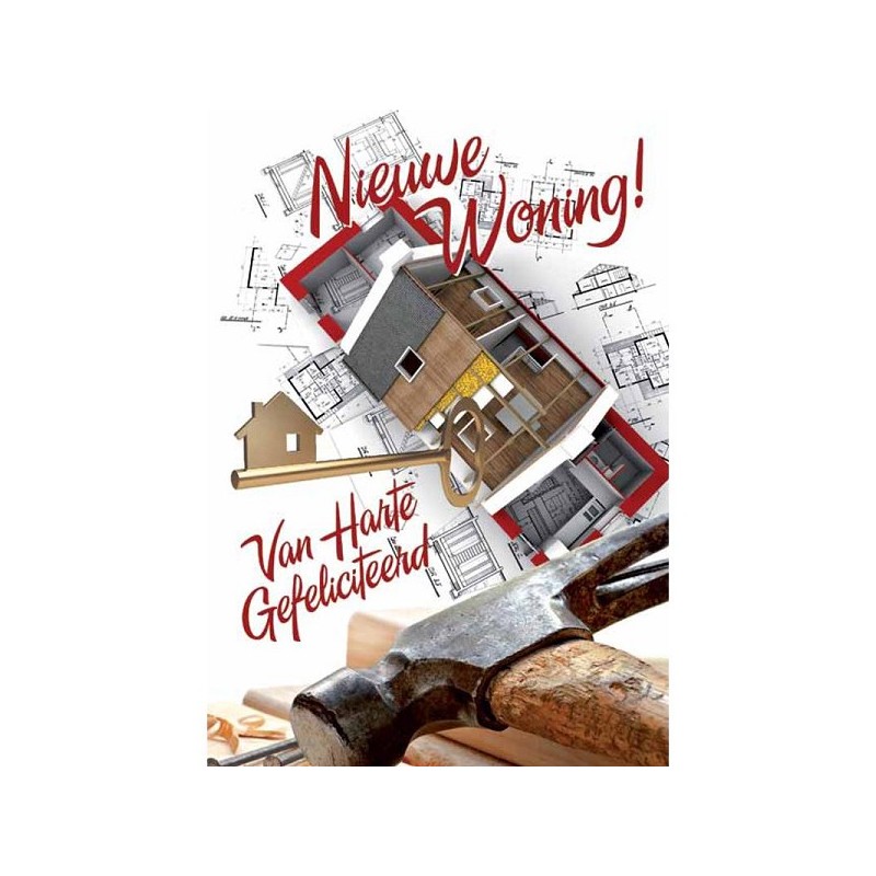 Cartes de vœux new home pack de 10 pièces avec enveloppe