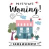 Wenskaarten nieuwe woning pakje a 10 stuks met envelop