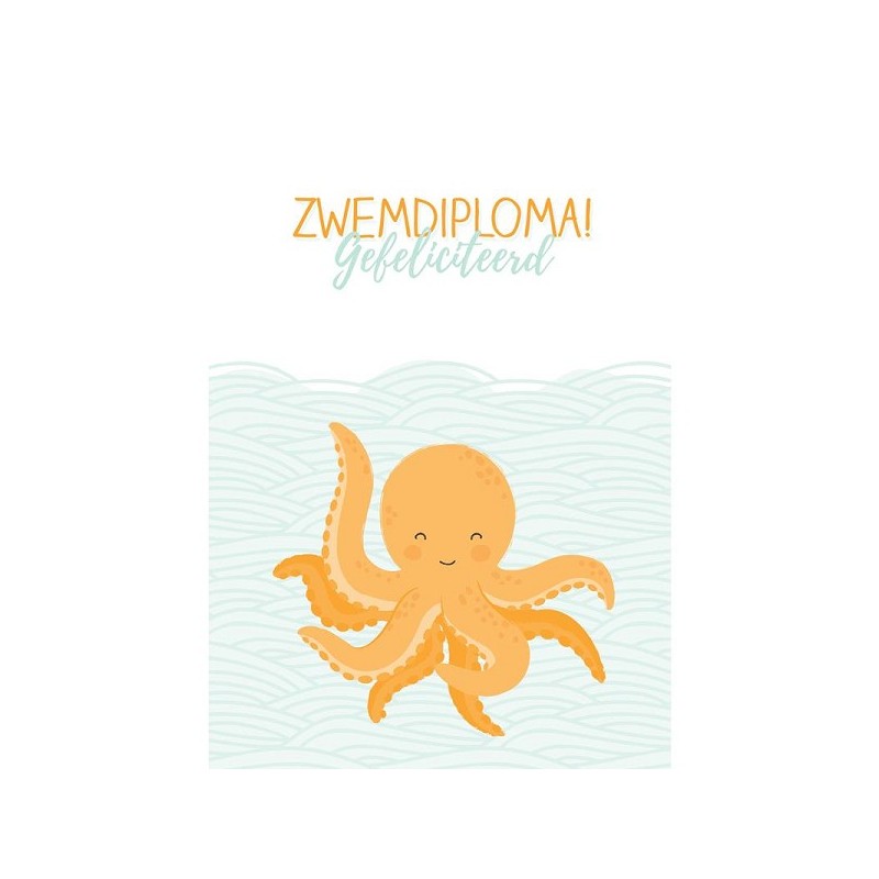 Cartes de vœux diplôme de natation pack de 10 pièces avec enveloppe