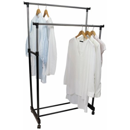 Kledingrek verstelbaar dubbel 145x43x160cm