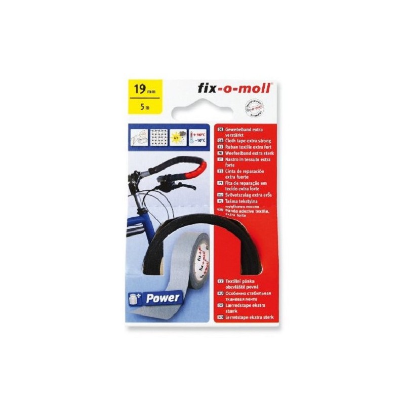 Powerband textiel 5mx19mm wit