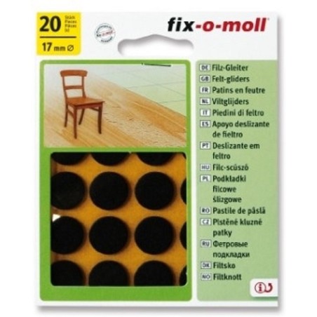 Fix-o-moll Viltglider vloerbeschermer dia17mm pak a 60 stuks
