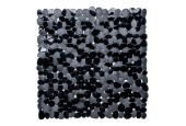 Tapis de douche PVC antidérapant Stones 53x53cm noir