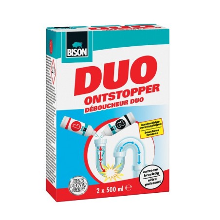 Bison Duo déboucheur 2x500ml Extrêmement puissant