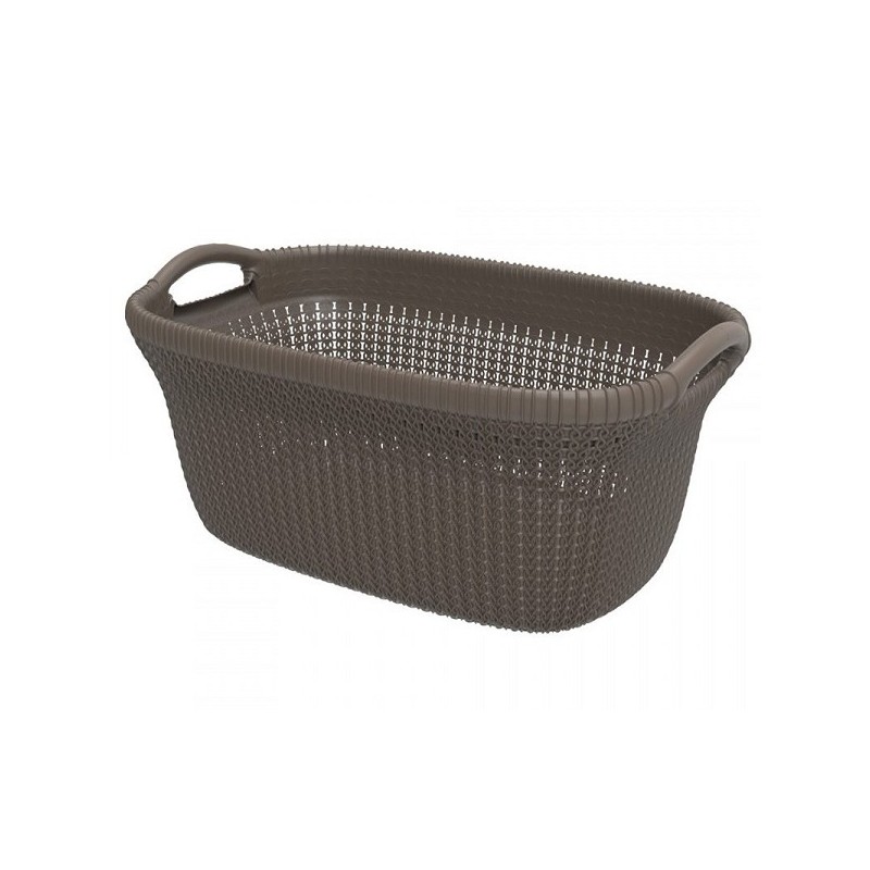 Curver Knit panier à linge 40 litres marron 60x39x27