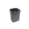 Sunware Delta Prullenbak 10 liter klepdeksel metallic/zwart kunststof 25,1x21.7x32,6cm