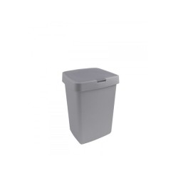 Sunware Delta prullenbak 25 liter klepdeksel grijs kunststof 39,7x34,5x56,4cm