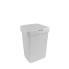 Sunware Delta Poubelle 25 litres couvercle à valve plastique blanc 39,7x34,5x56,4cm