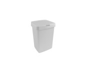 Sunware Delta Poubelle 25 litres couvercle à valve plastique blanc 39,7x34,5x56,4cm