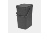 Brabantia Sort & Go poubelle 12L plastique gris