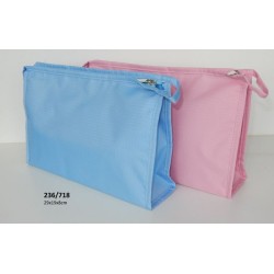 Toilettas roze of blauw 29x19x8cm