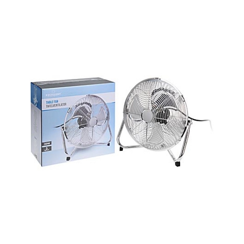 Vloer ventilator Ø30cm 50W chroom 3 snelheden
