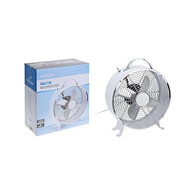 Tafel ventilator Ø26cm 25W wit 2 snelheden
