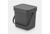 Brabantia Sort & go poubelle 3L gris