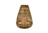 Lanterne LED Lumineo bambou 25x25x27,5cm (sans 3 piles AAA)