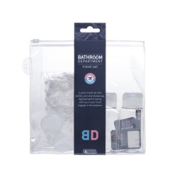 Set de voyage moyen 6 pièces dans un étui transparent