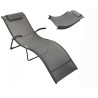 Calypso chaise longue pliable métal/textilène 173x63x65cm