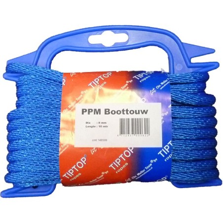 Boottouw polyprop 8mm 10 meter blauw