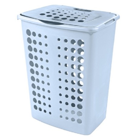 Curver Victor Wasbox met deksel 60 liter lichtblauw 34x45x57cm