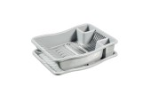 Égouttoir à vaisselle Curver S avec plateau gris clair 29x39x11cm
