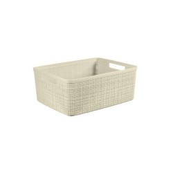 Curver Panier en jute M 12 litres Offwhite 36x28x14,5cm