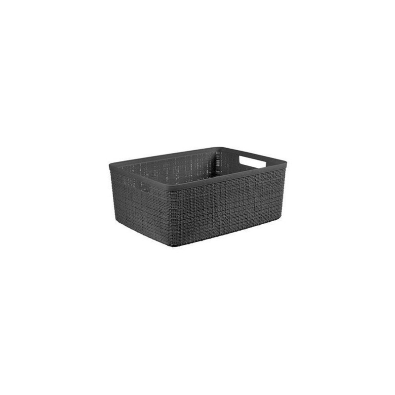 Curver Panier en jute M 12 litres Gris foncé 36x28x14,5cm