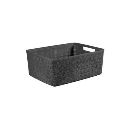 Curver Panier en jute M 12 litres Gris foncé 36x28x14,5cm