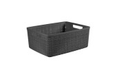 Curver Panier en jute M 12 litres Gris foncé 36x28x14,5cm