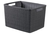 Curver Panier en Jute L 20 litres Gris Foncé 36x28x23cm