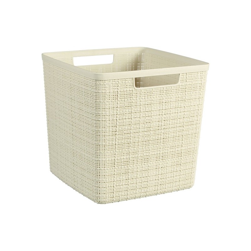 Curver Jute Mandje Cube 17 liter Offwhite 28x28x27cm