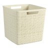 Curver Panier Cube en Jute 17 litres Blanc cassé 28x28x27cm