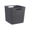 Curver Panier Cube en Jute 17 litres Gris Foncé 28x28x27cm
