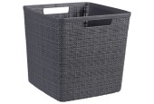 Curver Jute Mandje Cube 17 liter Donkergrijs 28x28x27cm
