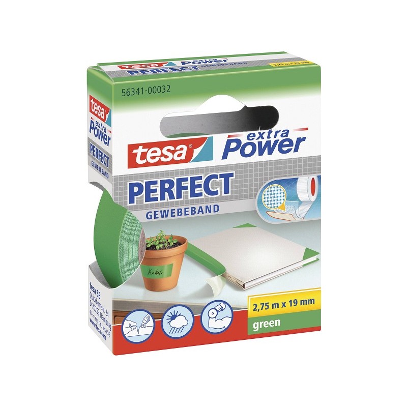 Tesa tape 2.75m x19mm groen
