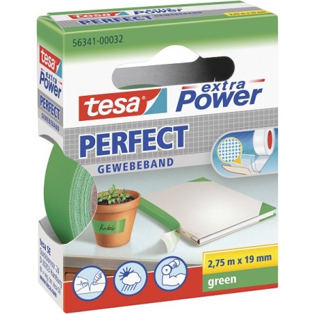 Tesa tape 2.75m x19mm groen