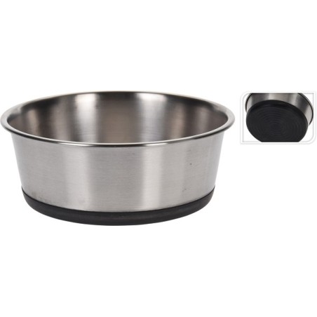 Gamelle à nourriture pour chien Antidérapante en acier inoxydable Ø16xh6cm
