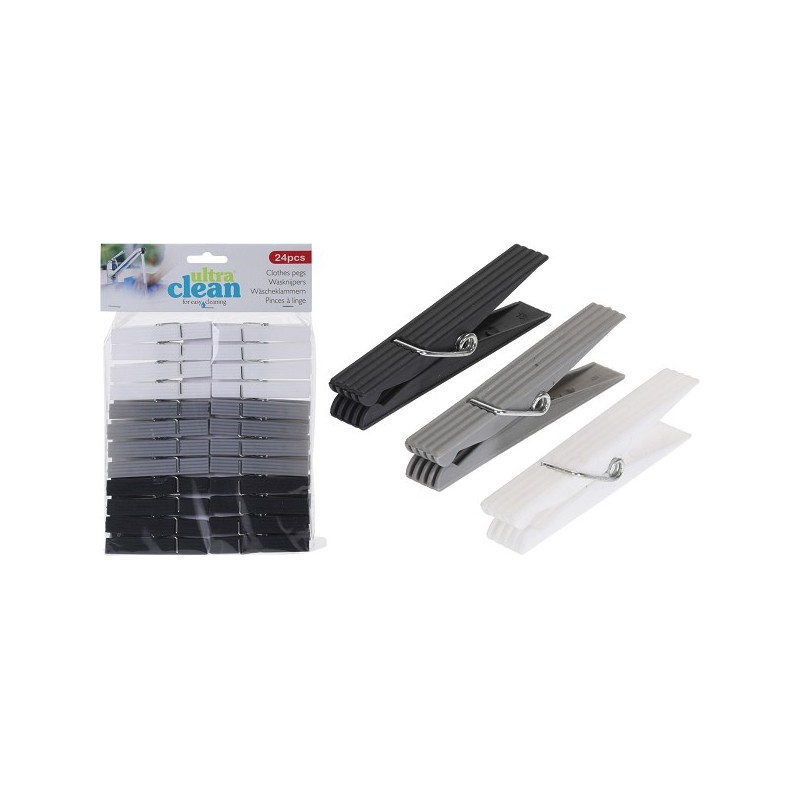 Wasknijpers kunststof 7,8x1,1cm pak a 24 stuks