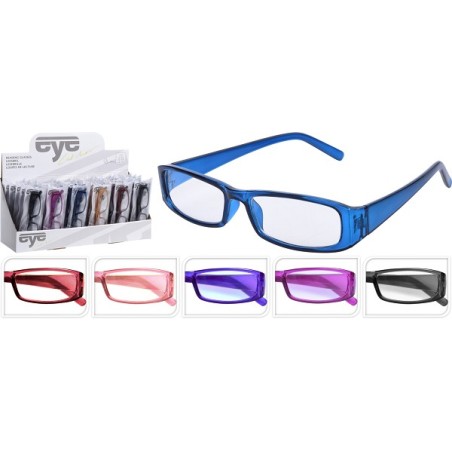 Leesbril verkrijgbaar in diverse kleuren op sterkte van + 1 tot +3